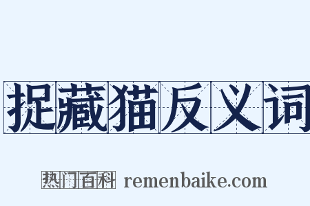 捉藏猫反义词是什么意思的图片